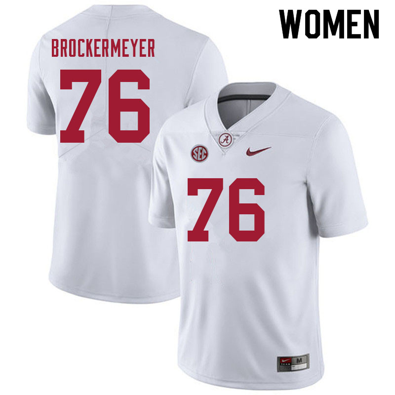 Women #76 Tommy Brockermeyer Alabama Crimson Tide College Football Jerseys Sale-Black